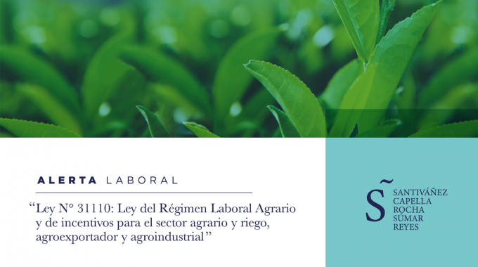 Ley N° 31110: Ley Del Régimen Laboral Agrario Y De Incentivos Para El Sector Agrario Y Riego, Agroexportador Y Agroindustrial